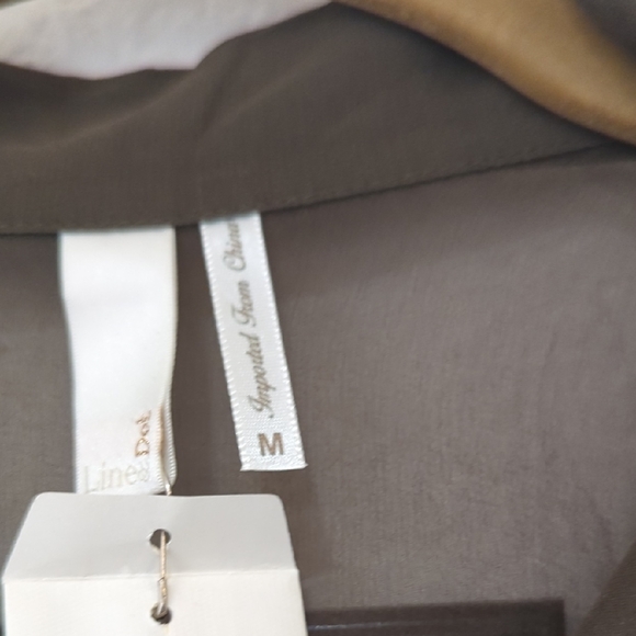 Line & Dot Long Sleeve Button Down Sheer Shirt - Picture 2 of 6